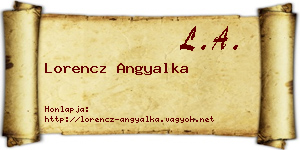 Lorencz Angyalka névjegykártya